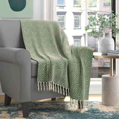 Soft green throw online blanket